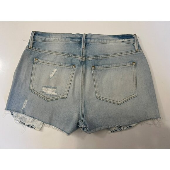 Frame Le Beau Women's Light Blue Short Size 25 - Picture 2 of 10